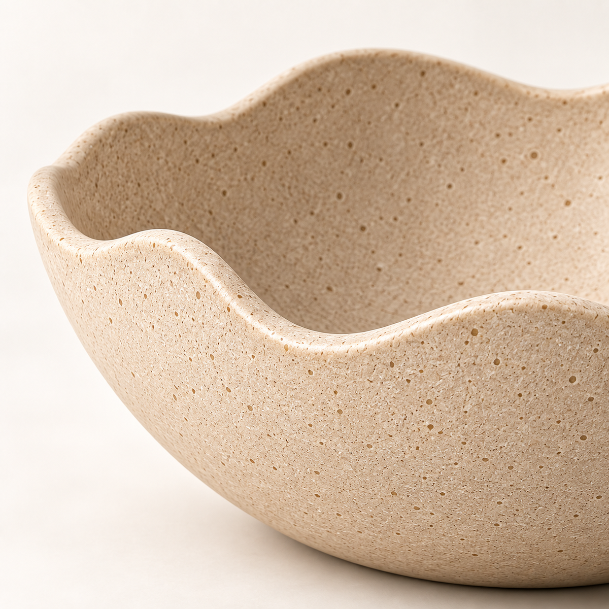 Brighthlier Wavy Edge Decorative Bowl – Organic Textured Home Accent