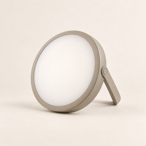 Brighthlier Portable Round Ambient Light – Minimal Adjustable Stand Lamp