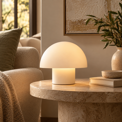 Brighthlier Minimal Mushroom Dome Table Lamp – Modern Ambient Lighting