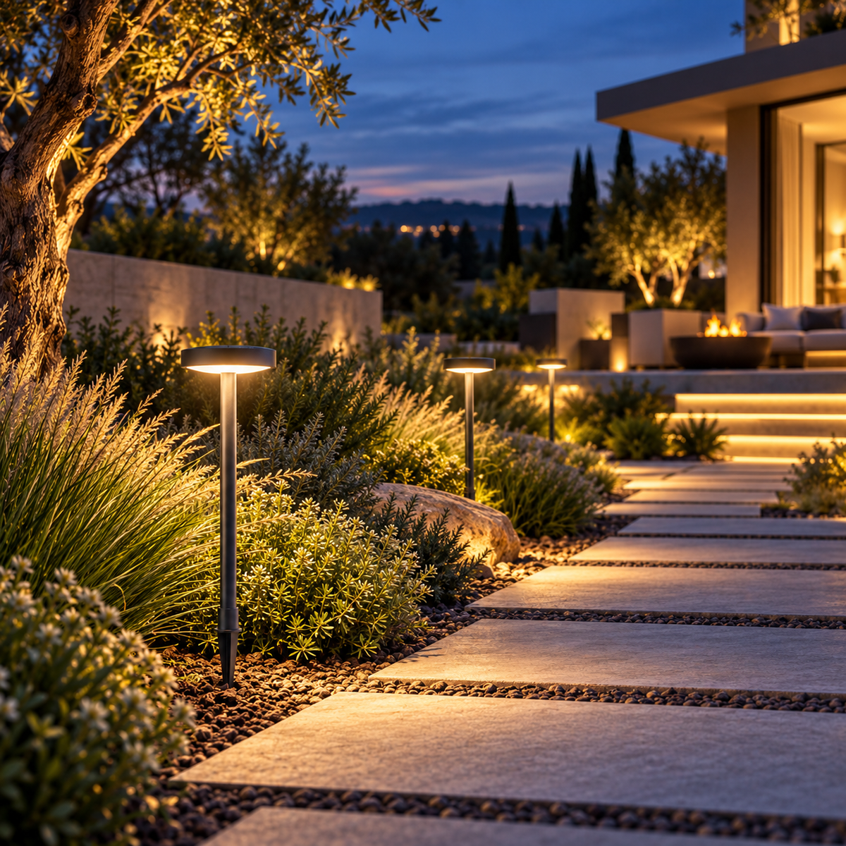 Brighthlier Solar Garden Pathway Light – Modern Outdoor Landscape Accent Lighting