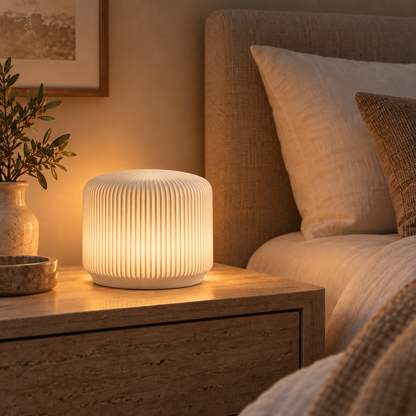 Brighthlier Ribbed Textured Decorative Accent – Minimal Cream Home Decor