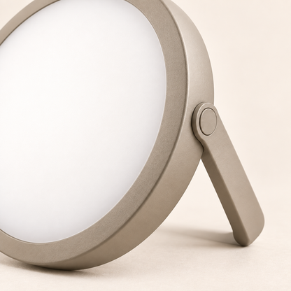 Brighthlier Portable Round Ambient Light – Minimal Adjustable Stand Lamp