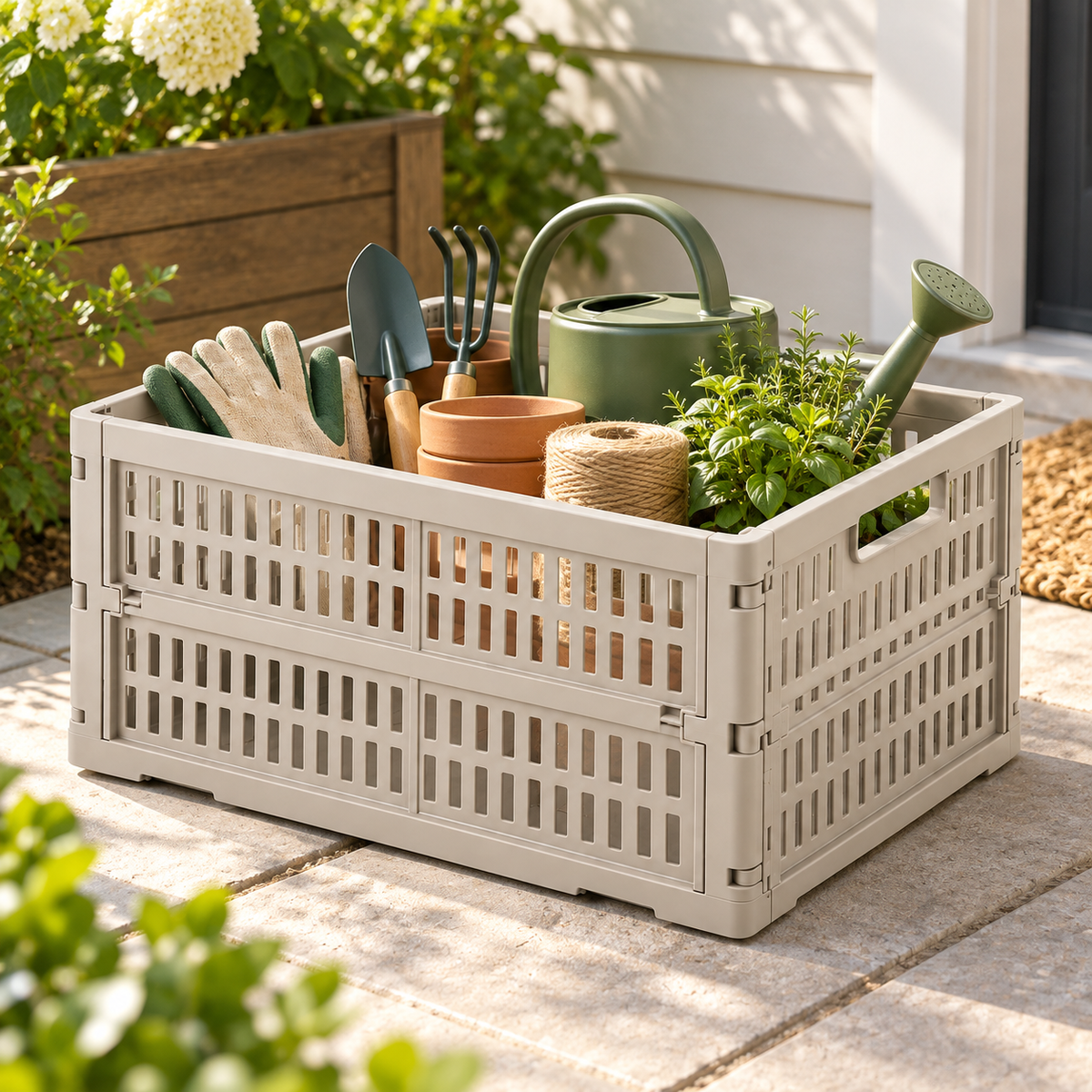Brighthlier Collapsible Storage Crate – Folding Multi-Purpose Organizer
