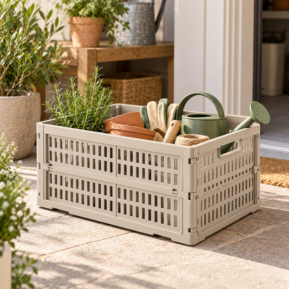 Brighthlier Collapsible Storage Crate – Folding Multi-Purpose Organizer