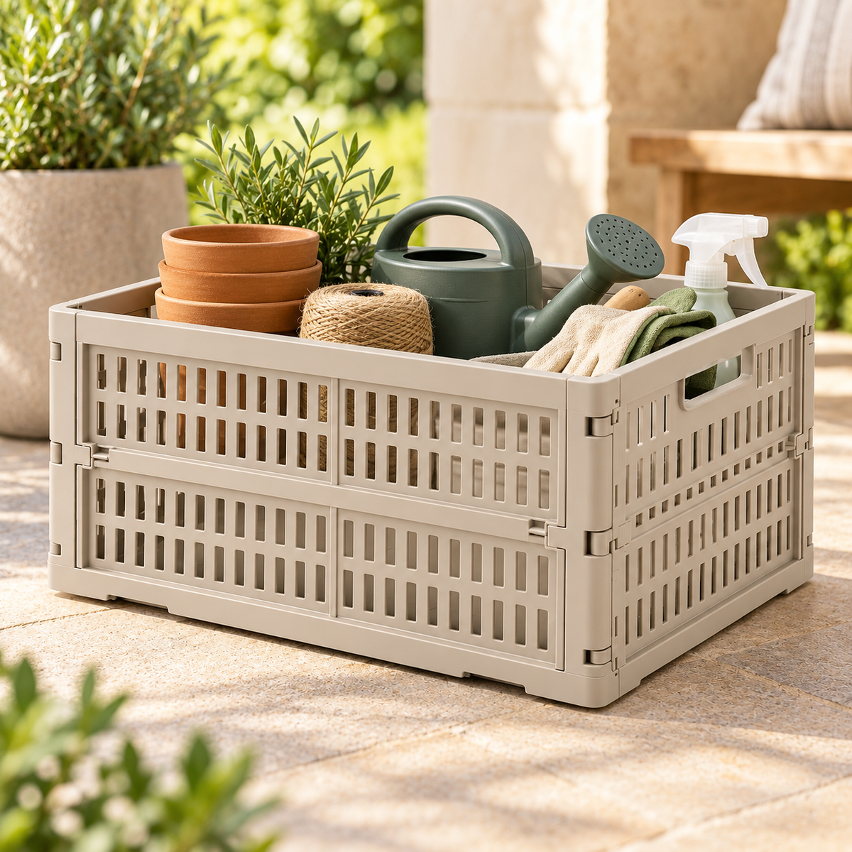 Brighthlier Collapsible Storage Crate – Folding Multi-Purpose Organizer