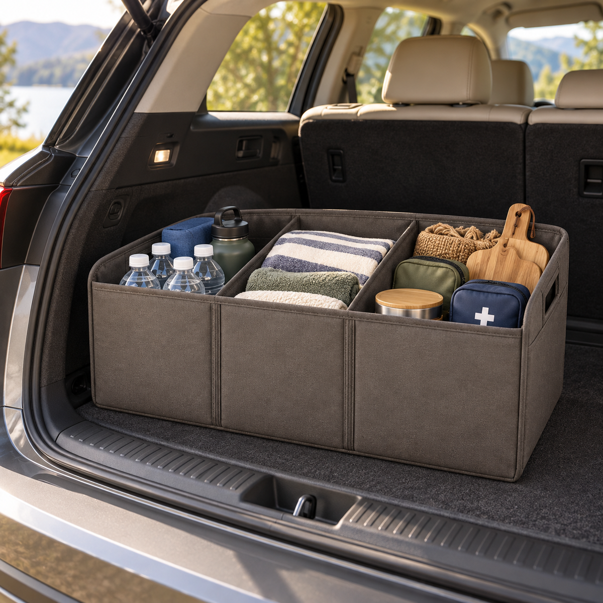 Brighthlier Multi-Compartment Storage Organizer – Divided Portable Storage Bin