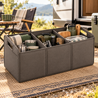 Brighthlier Multi-Compartment Storage Organizer – Divided Portable Storage Bin