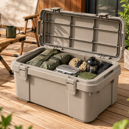 Brighthlier Latching Outdoor Storage Box – Portable Utility Organization Case