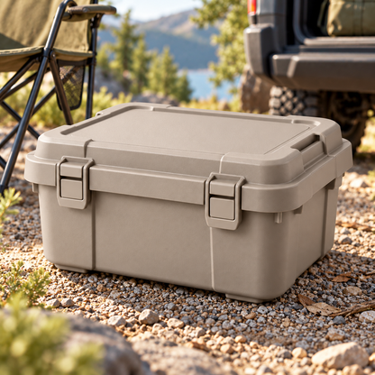 Brighthlier Latching Outdoor Storage Box – Portable Utility Organization Case