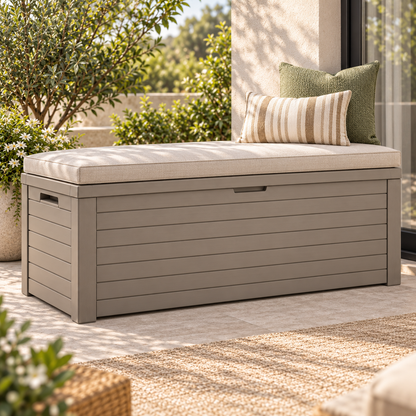 Brighthlier Large Outdoor Storage Deck Box – Patio & Garden Organization Chest